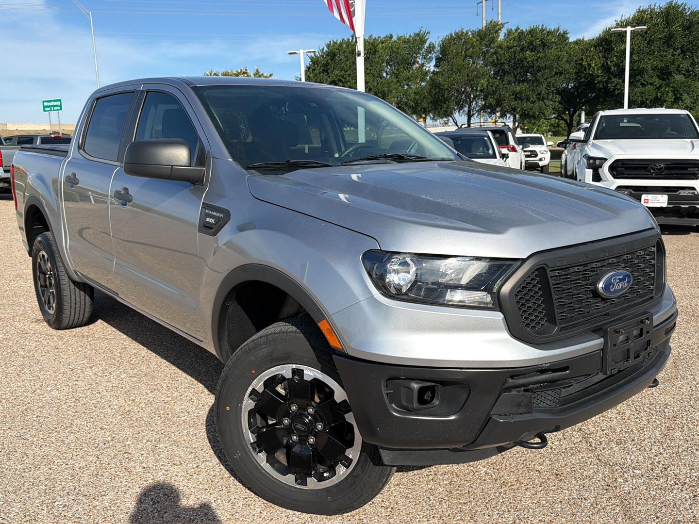 Iconic Silver Metallic 2021 Ford Ranger XL SuperCrew 4WD Pickup Truck Four-Wheel Drive Automatic