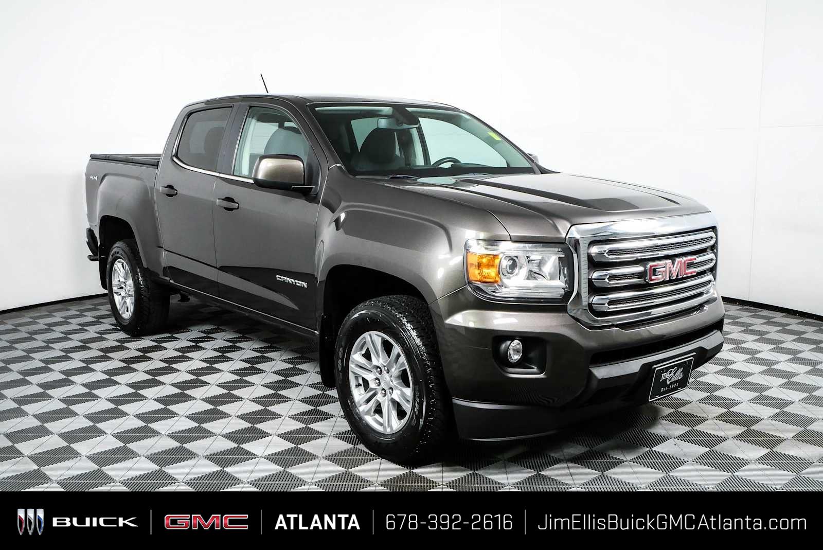 Smokey Quartz Metallic 2019 GMC Canyon Pickup Truck Four-Wheel Drive 8-Speed Automatic