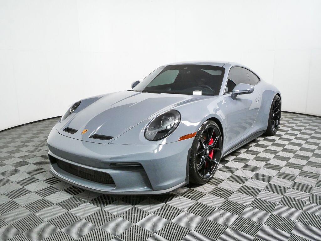 Gray (Agate Grey Metallic) 2023 Porsche 911 Coupe Rear-Wheel Drive 6-Speed Manual