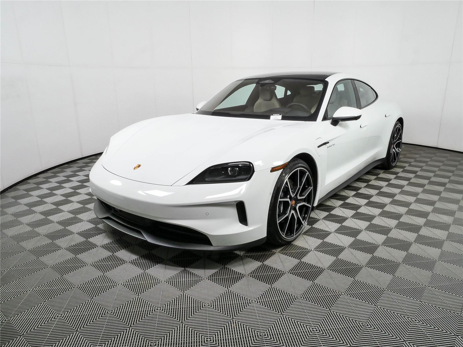 White 2026 Porsche Taycan Sedan All-Wheel Drive Automatic