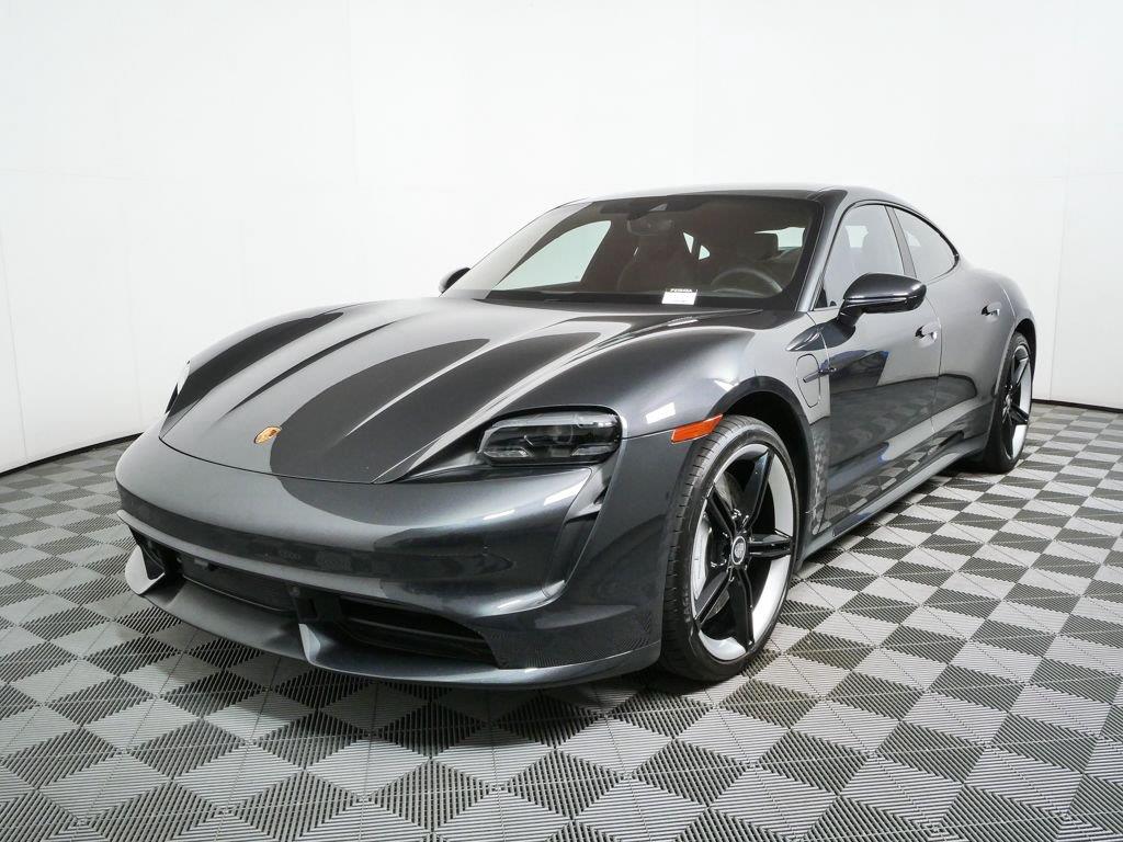 Gray (Volcano Grey Metallic) 2024 Porsche Taycan Sedan All-Wheel Drive Automatic