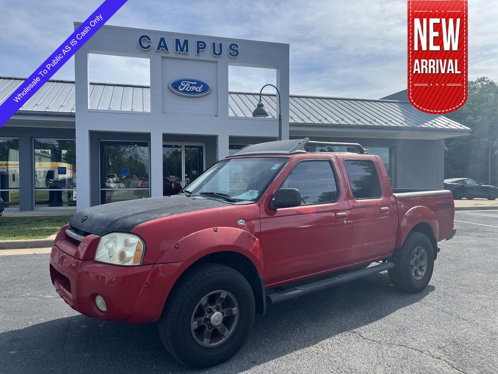 Aztec Red Clearcoat 2004 Nissan Frontier 4 Dr XE 4WD Crew Cab SB Pickup Truck Four-Wheel Drive Automatic