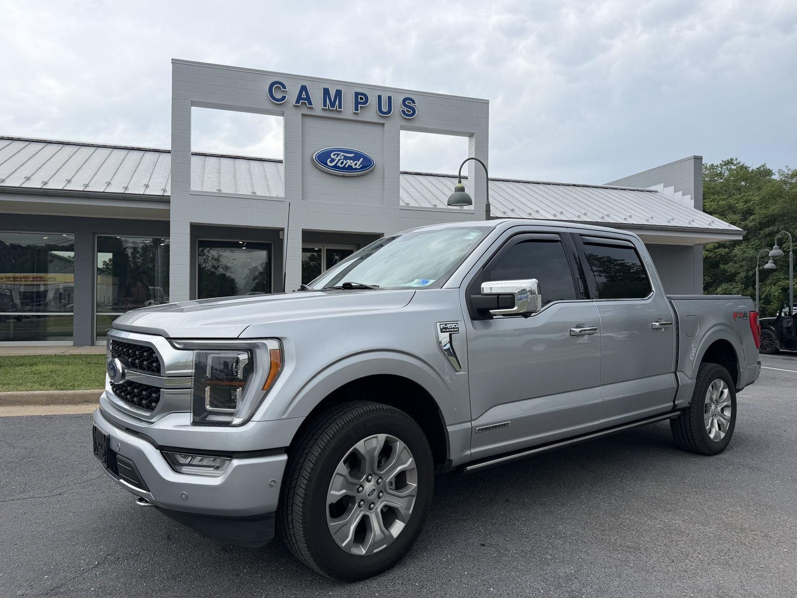 Iconic Silver 2023 Ford F-150 Pickup Truck Four-Wheel Drive Automatic