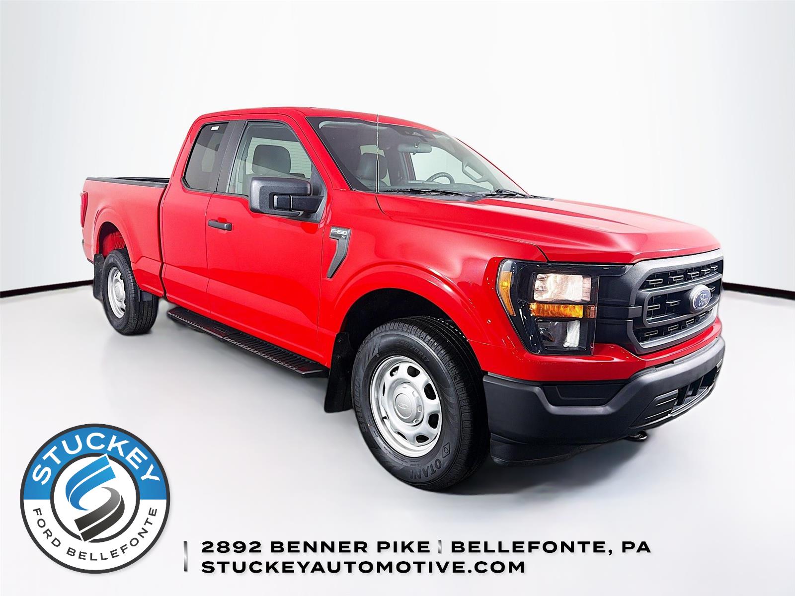 Race Red 2023 Ford F-150 XL SuperCab 4WD Pickup Truck Four-Wheel Drive Automatic