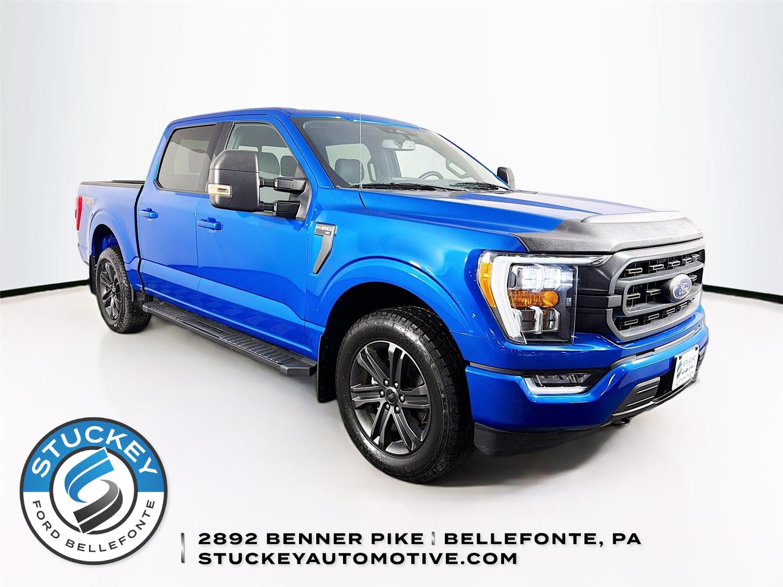 Velocity Blue 2021 Ford F-150 XLT SuperCrew 4WD Pickup Truck Four-Wheel Drive Automatic