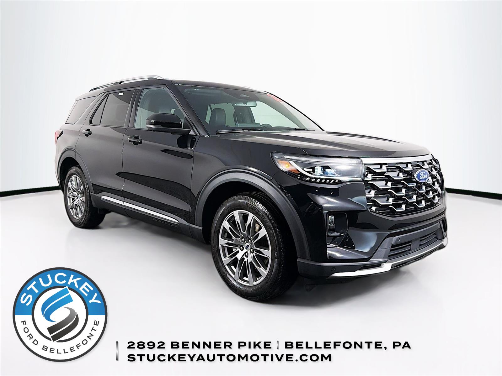 Agate Black 2025 Ford Explorer Platinum AWD SUV / Crossover All-Wheel Drive Automatic