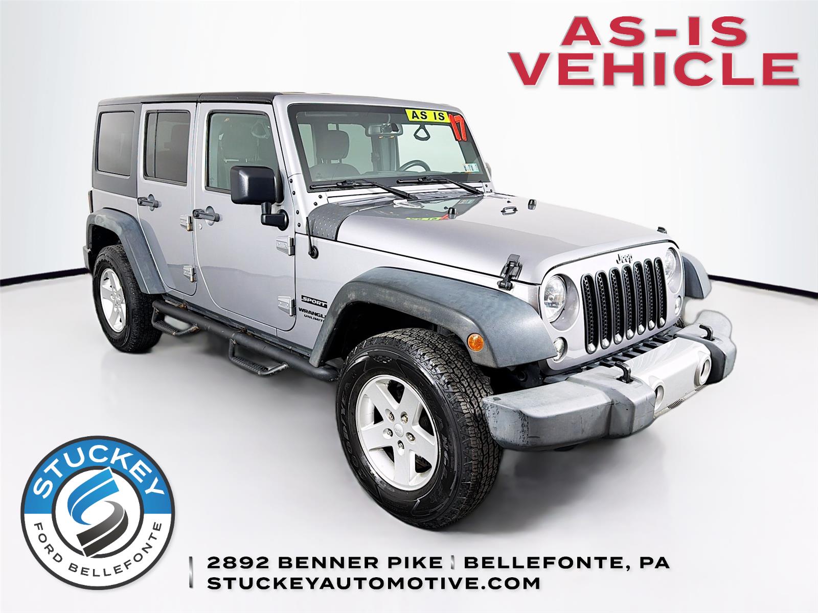 Bright White Clearcoat 2017 Jeep Wrangler Unlimited Sport 4WD SUV / Crossover Four-Wheel Drive 5-Speed Automatic