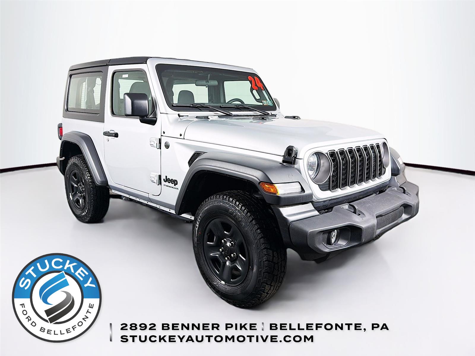 Silver Zynith Clearcoat 2024 Jeep Wrangler Sport 2-Door 4WD SUV / Crossover Four-Wheel Drive 6-Speed Manual