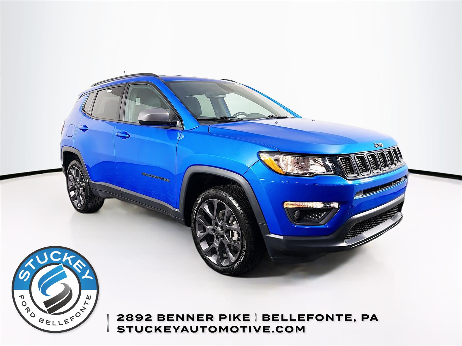 Laser Blue Pearlcoat 2021 Jeep Compass 80th Anniversary Edition 4WD SUV / Crossover Four-Wheel Drive 9-Speed Automatic