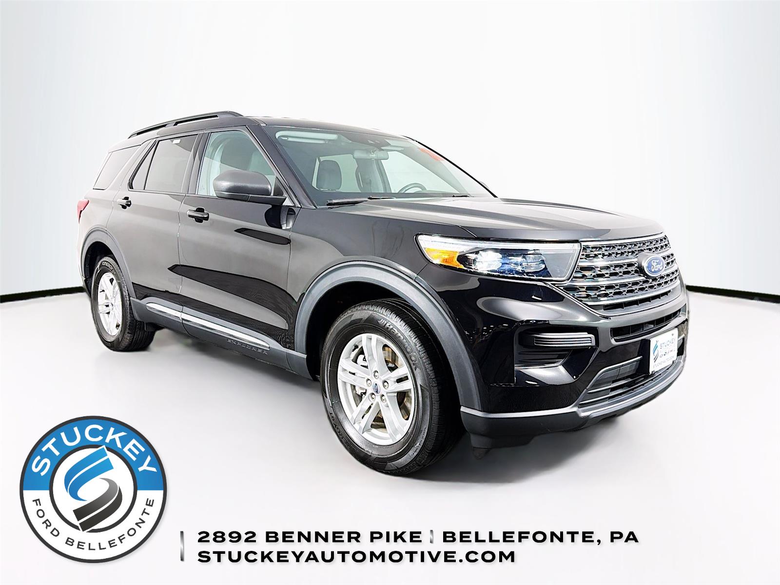 Agate Black 2023 Ford Explorer XLT AWD SUV / Crossover All-Wheel Drive Automatic