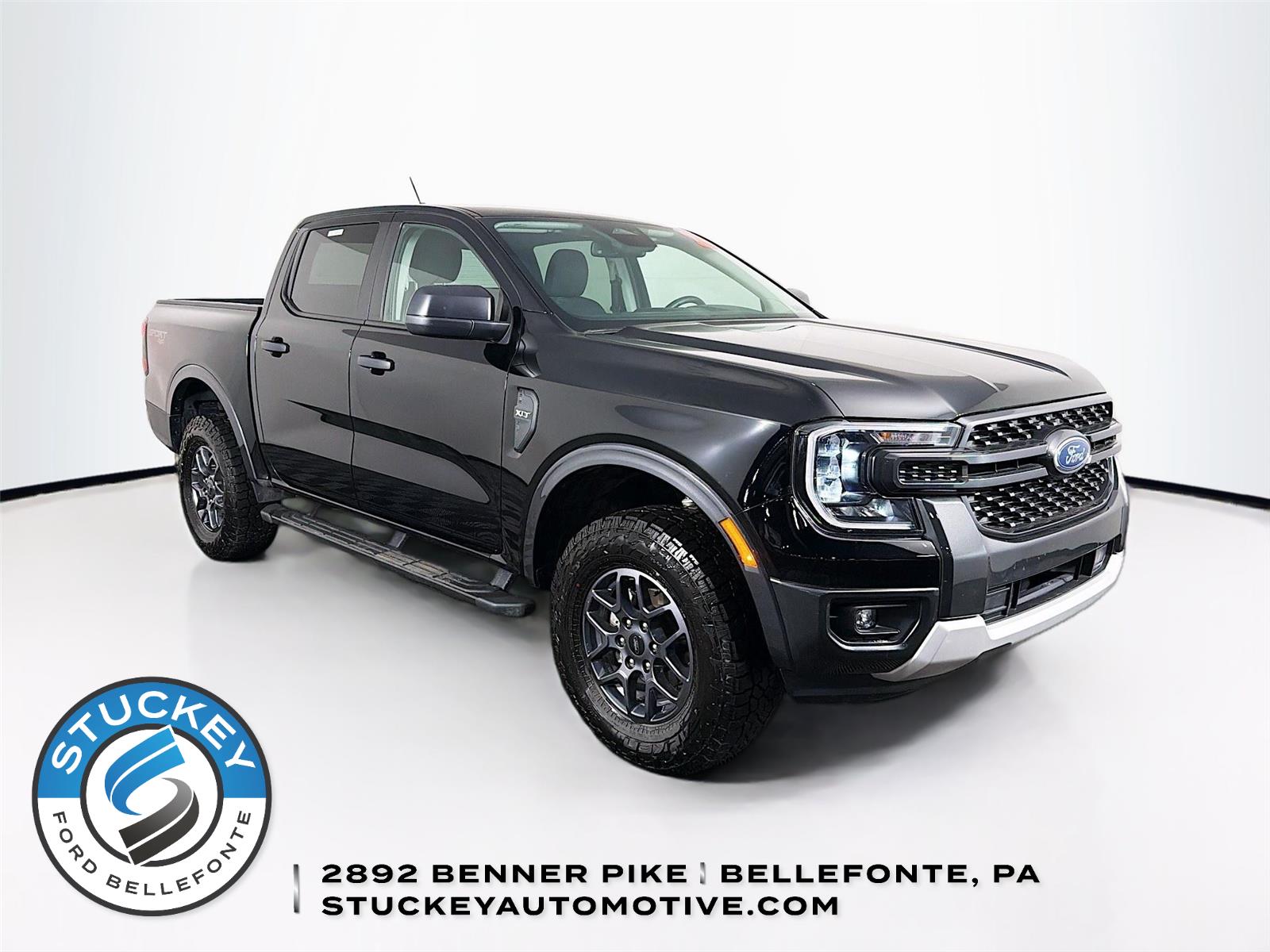 Shadow Black 2024 Ford Ranger XLT SuperCrew 4WD Pickup Truck Four-Wheel Drive Automatic