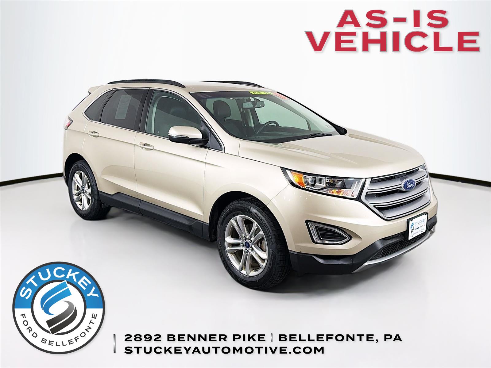 White Gold 2018 Ford Edge SEL SUV / Crossover Front-Wheel Drive 6-Speed Automatic
