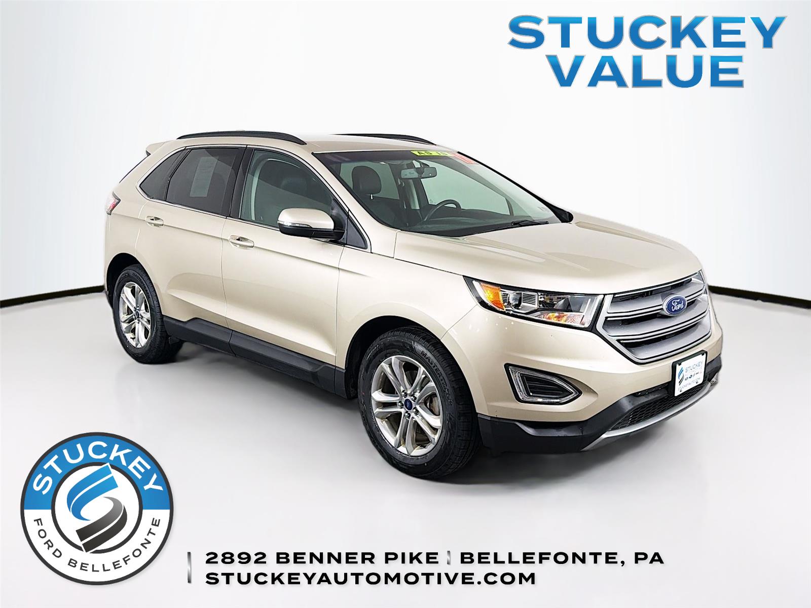 White Gold 2018 Ford Edge SEL SUV / Crossover Front-Wheel Drive 6-Speed Automatic