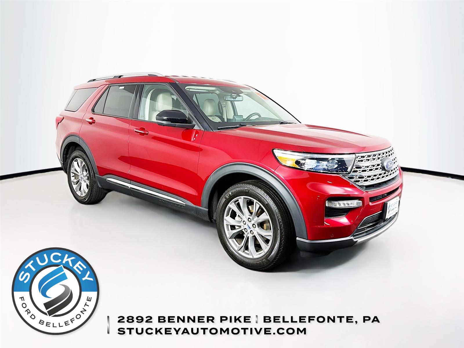 Rapid Red Metallic Tinted Clearcoat 2023 Ford Explorer Limited AWD SUV / Crossover All-Wheel Drive Automatic
