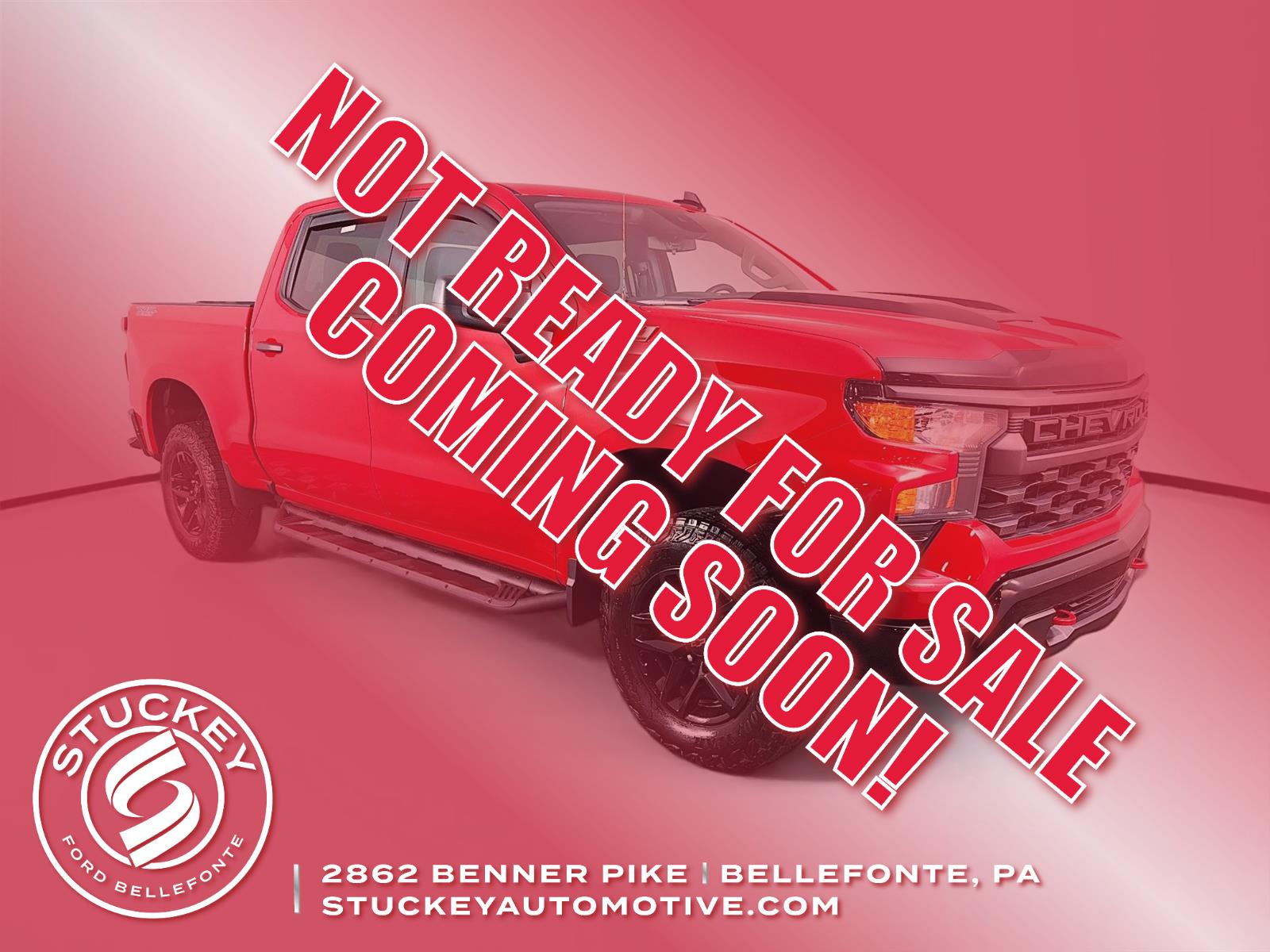 Red Hot 2025 Chevrolet Silverado 1500 Custom Trail Boss Crew Cab 4WD Pickup Truck Four-Wheel Drive Automatic