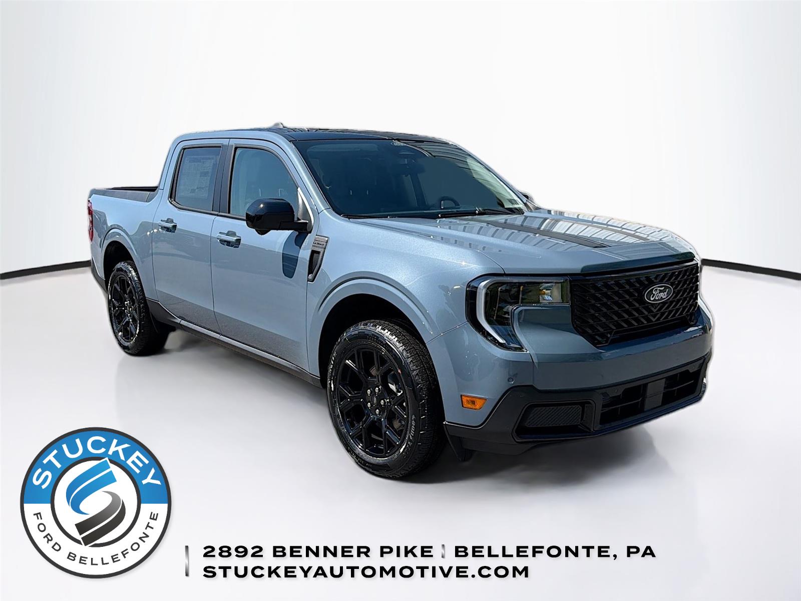 Blue (Azure Gray Metallic Tri-Coat) 2026 Ford Maverick Lariat SuperCrew AWD Pickup Truck All-Wheel Drive 1-Speed Dual Clutch