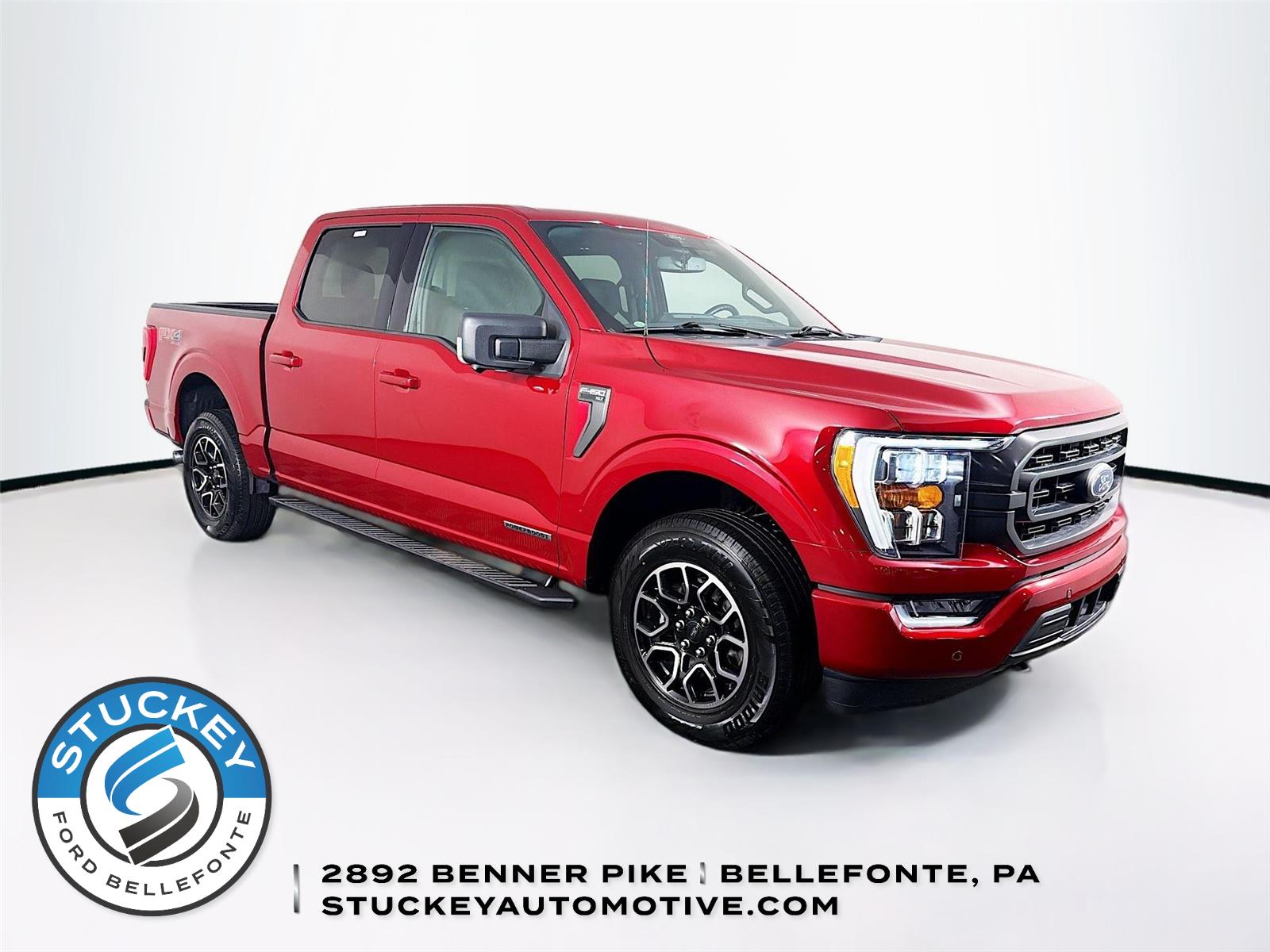 Red 2021 Ford F-150 XLT SuperCrew 4WD Pickup Truck Four-Wheel Drive Automatic