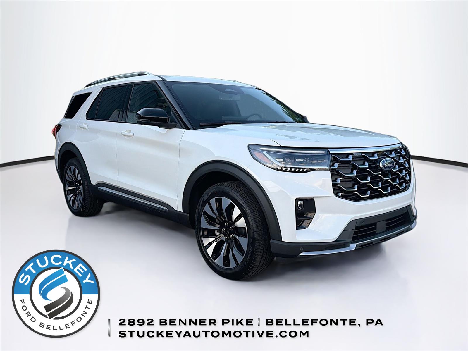 Star White Metallic Tri-Coat 2026 Ford Explorer SUV / Crossover All-Wheel Drive Automatic