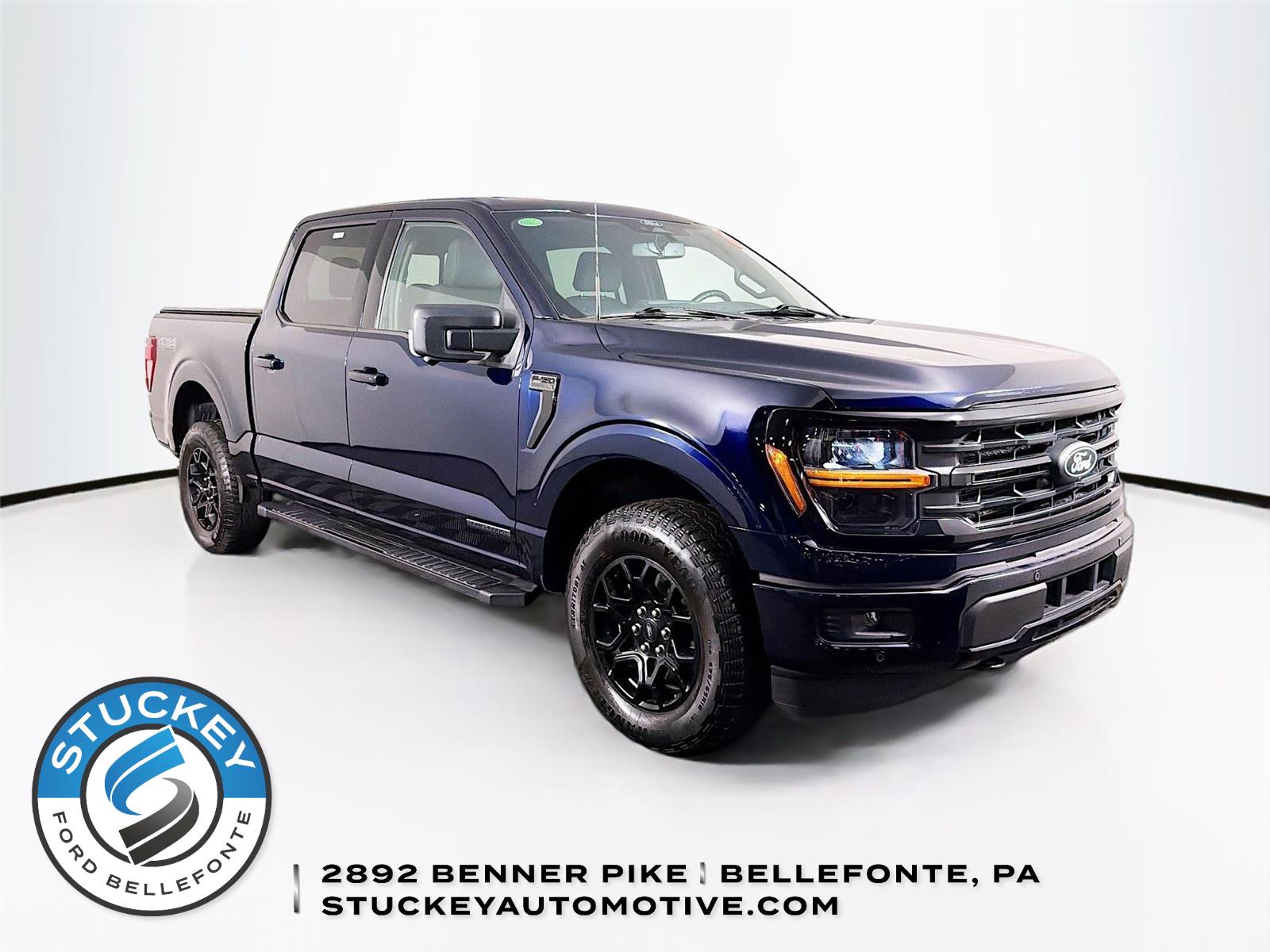 Antimatter Blue 2024 Ford F-150 XLT SuperCrew 4WD Pickup Truck Four-Wheel Drive Automatic