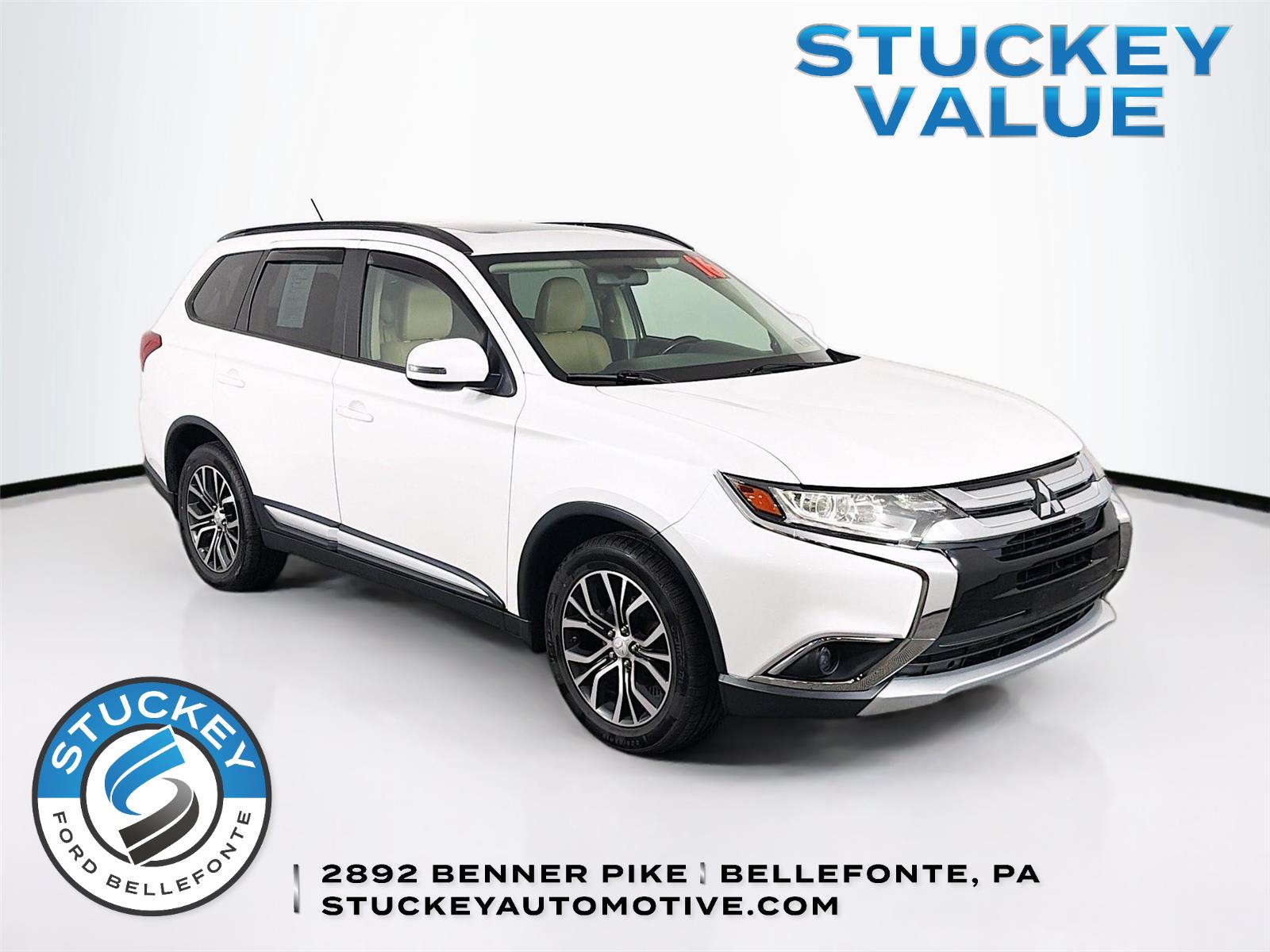 Diamond White Pearl 2016 Mitsubishi Outlander SUV / Crossover All-Wheel Drive Continuously Variable Transmission