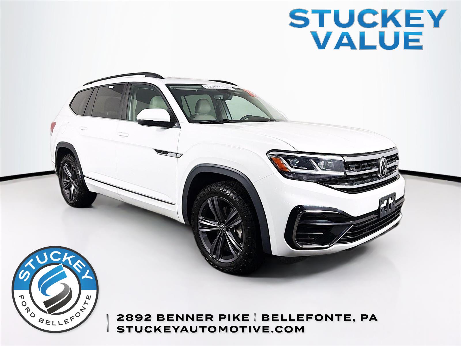 Pure White 2021 Volkswagen Atlas SUV / Crossover All-Wheel Drive Automatic