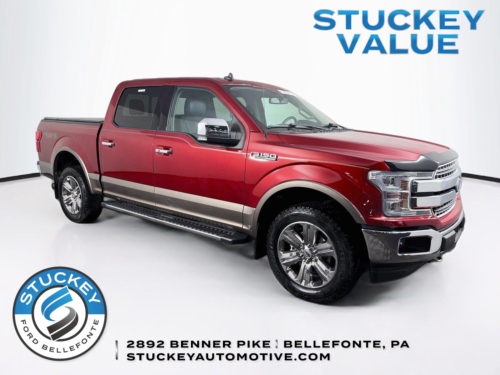 Ruby Red Metallic Tinted Clearcoat/Stone Gray 2019 Ford F-150 Pickup Truck Four-Wheel Drive Automatic