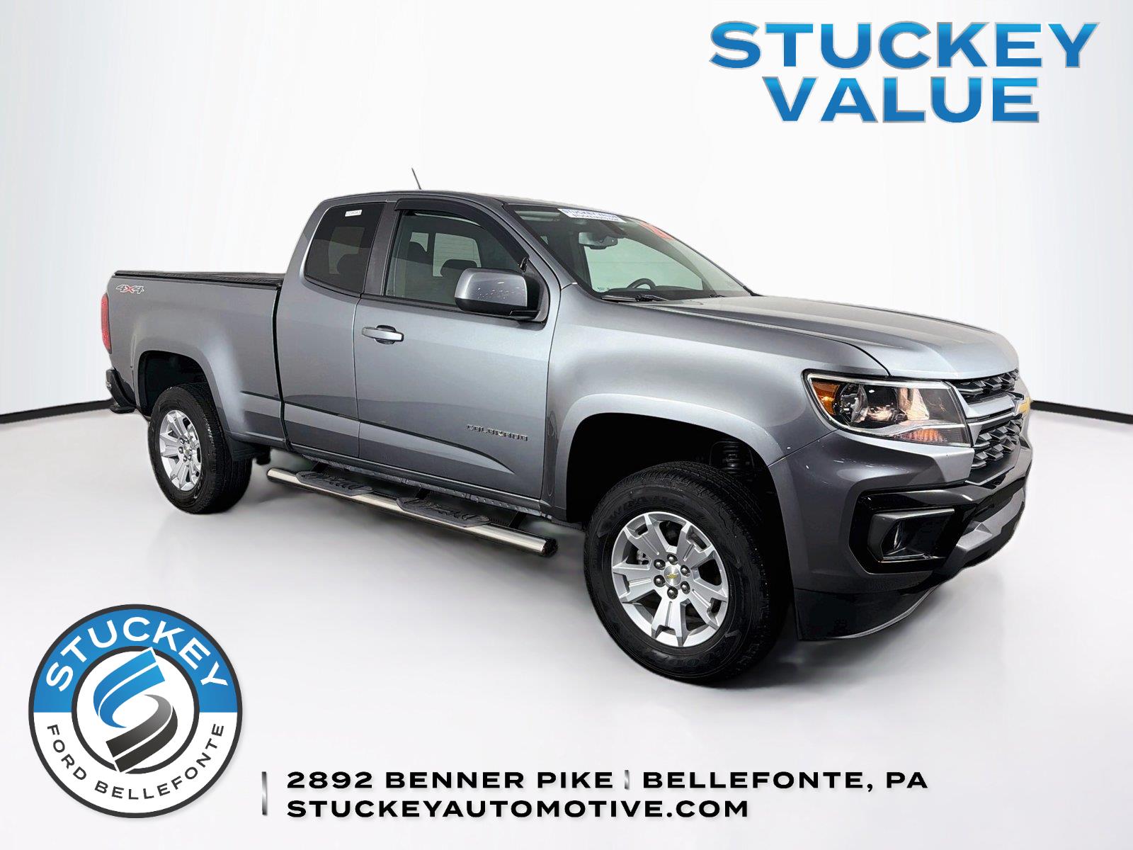 Gray (Satin Steel Metallic) 2022 Chevrolet Colorado Pickup Truck Four-Wheel Drive 8-Speed Automatic