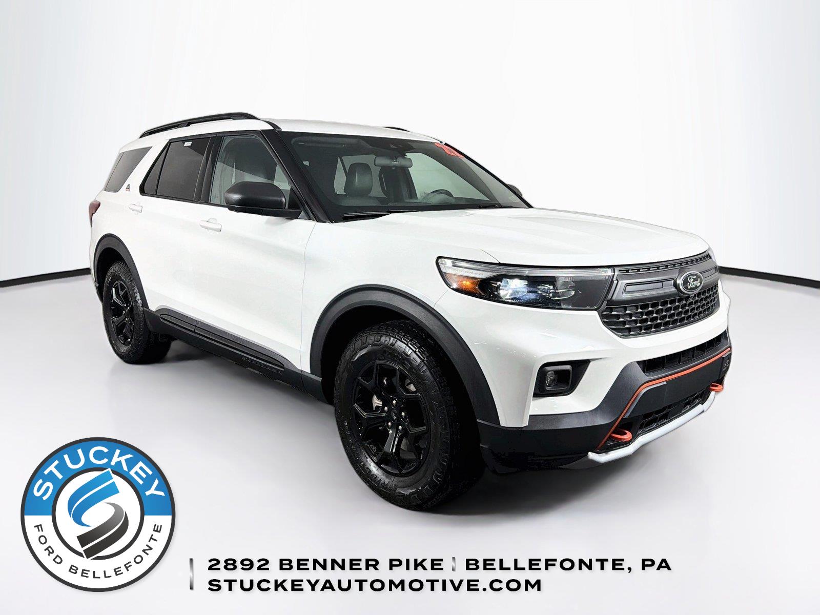 Star White Metallic Tri-Coat 2022 Ford Explorer SUV / Crossover All-Wheel Drive Automatic