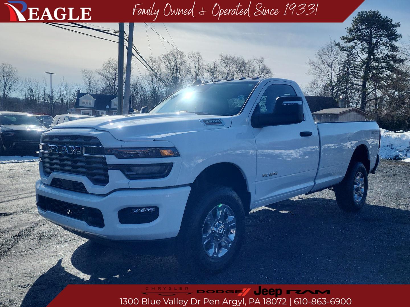 Bright White Clearcoat 2026 RAM 2500 Pickup Truck Four-Wheel Drive 8-Speed Automatic