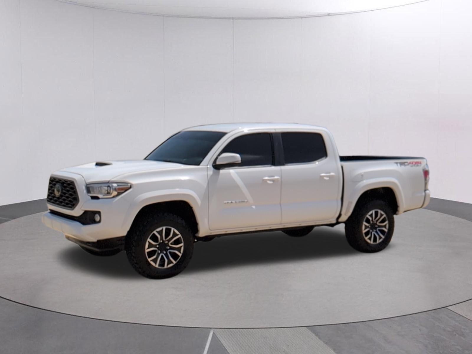 Super White 2021 Toyota Tacoma Pickup Truck Four-Wheel Drive Manual