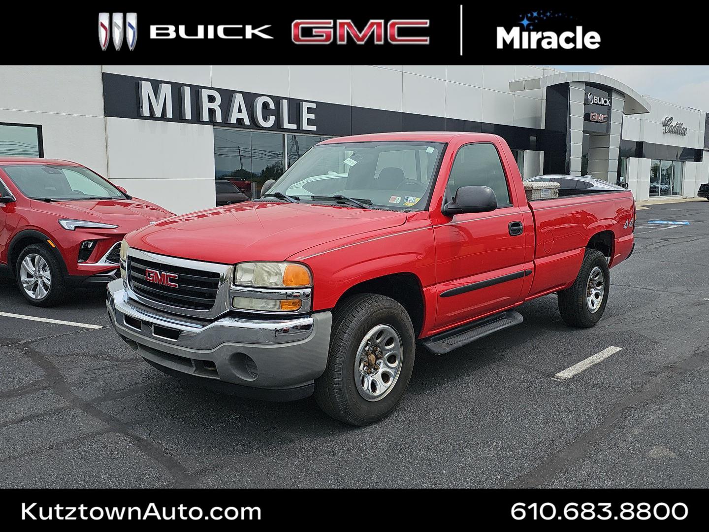 Fire Red 2005 GMC Sierra 1500 Pickup Truck 4-Speed Automatic Overdrive