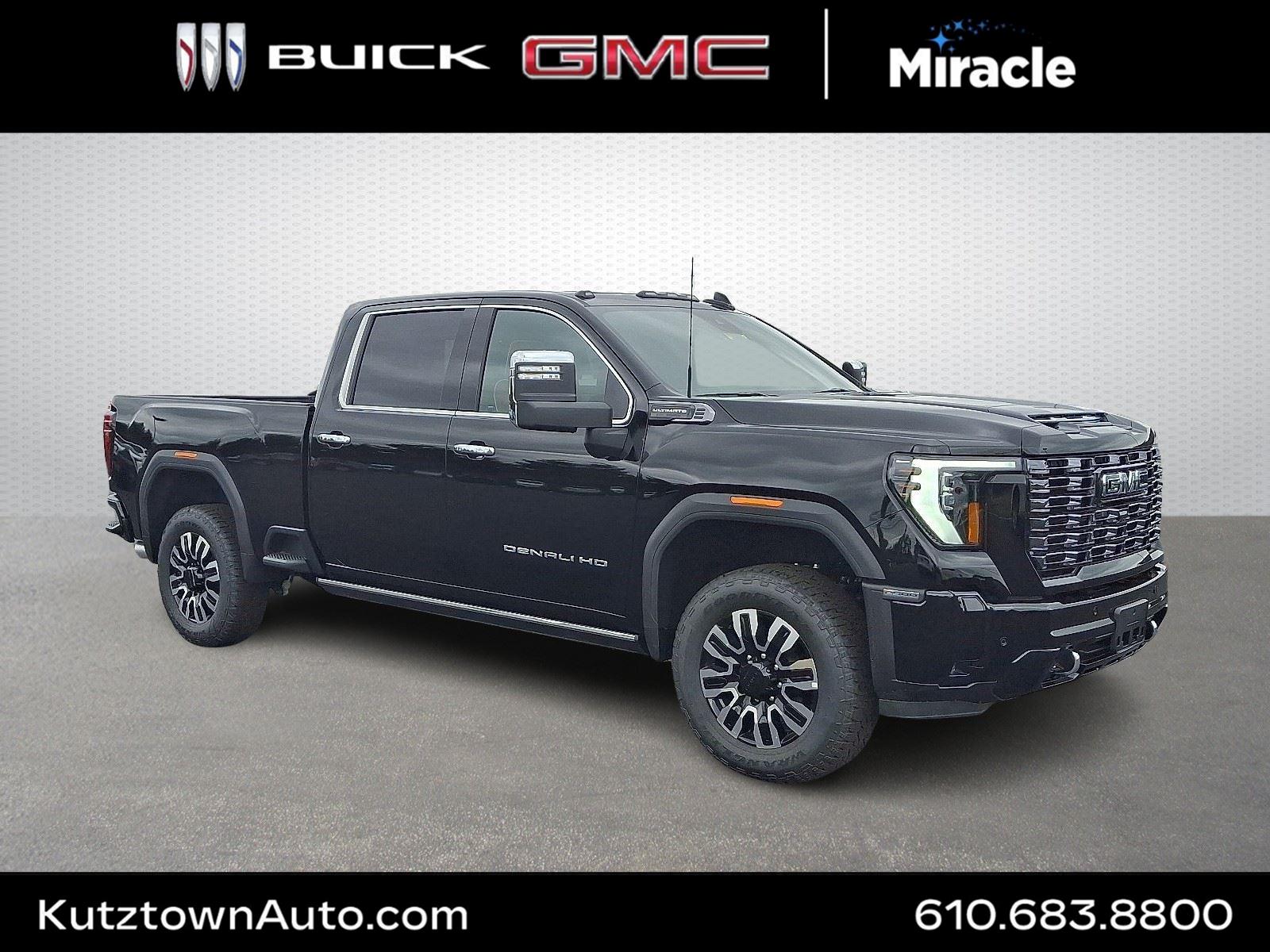 Onyx Black 2025 GMC Sierra 2500HD Denali Ultimate Crew Cab 4WD Pickup Truck Four-Wheel Drive Automatic