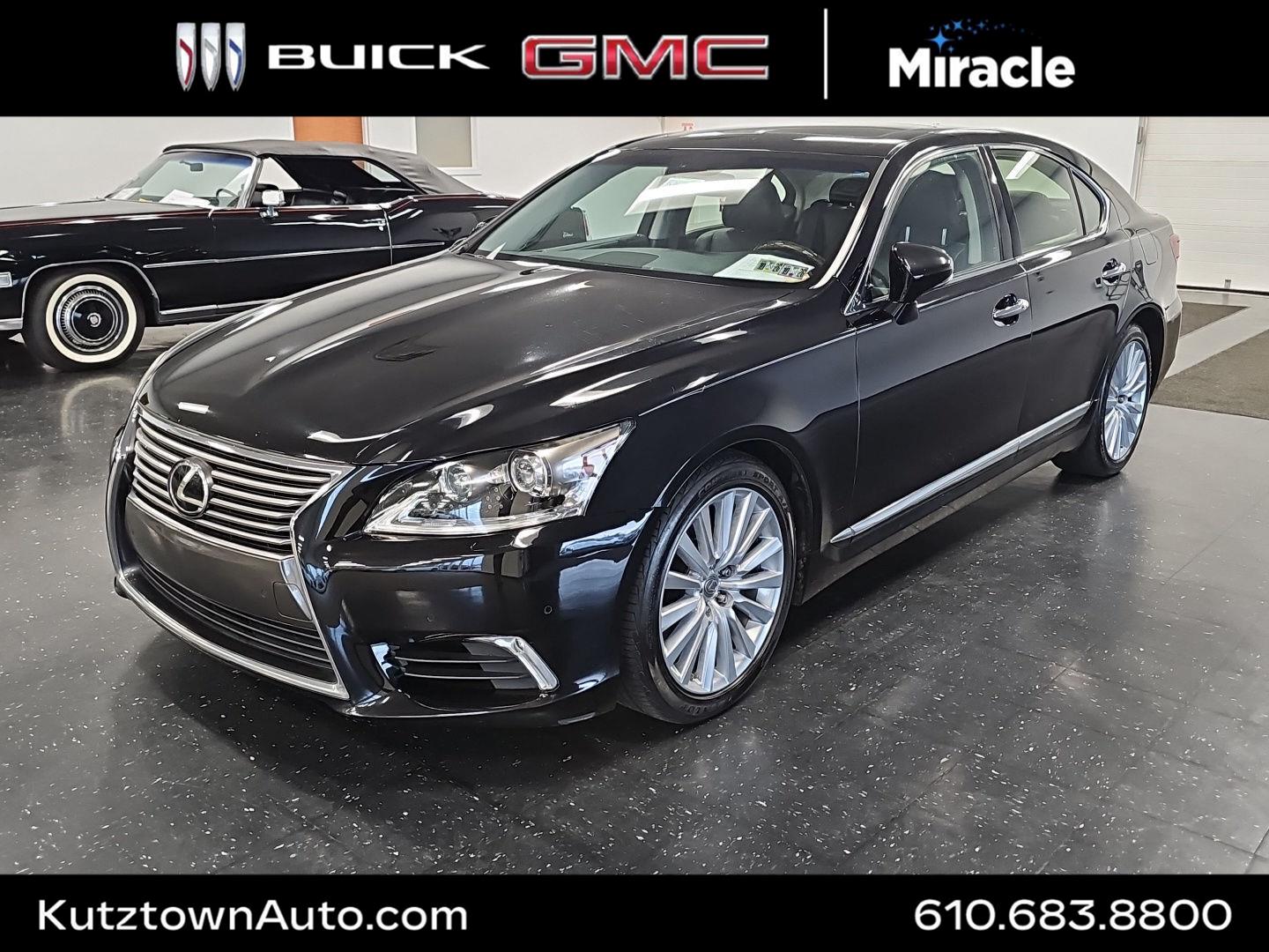 Black (Obsidian) 2014 Lexus LS Sedan Rear-Wheel Drive Automatic