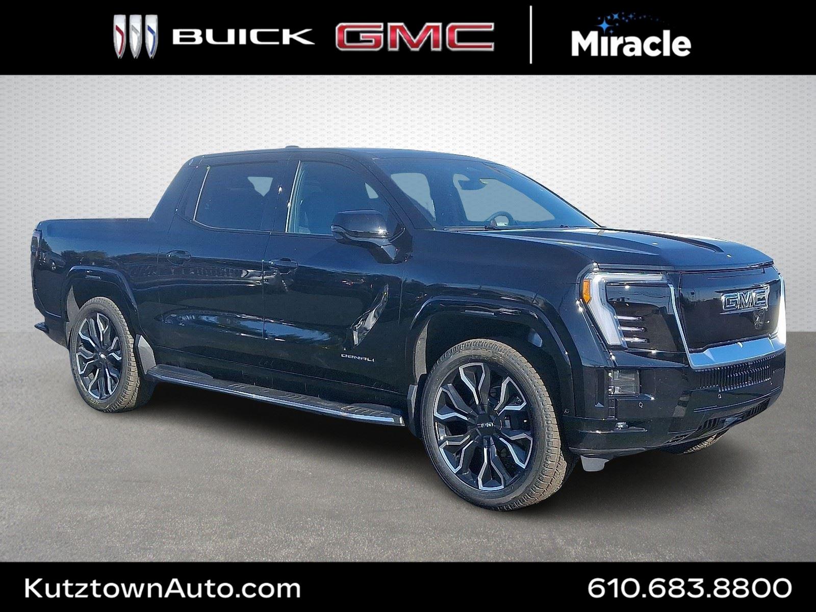 Onyx Black 2025 GMC Sierra EV Pickup Truck All-Wheel Drive Automatic