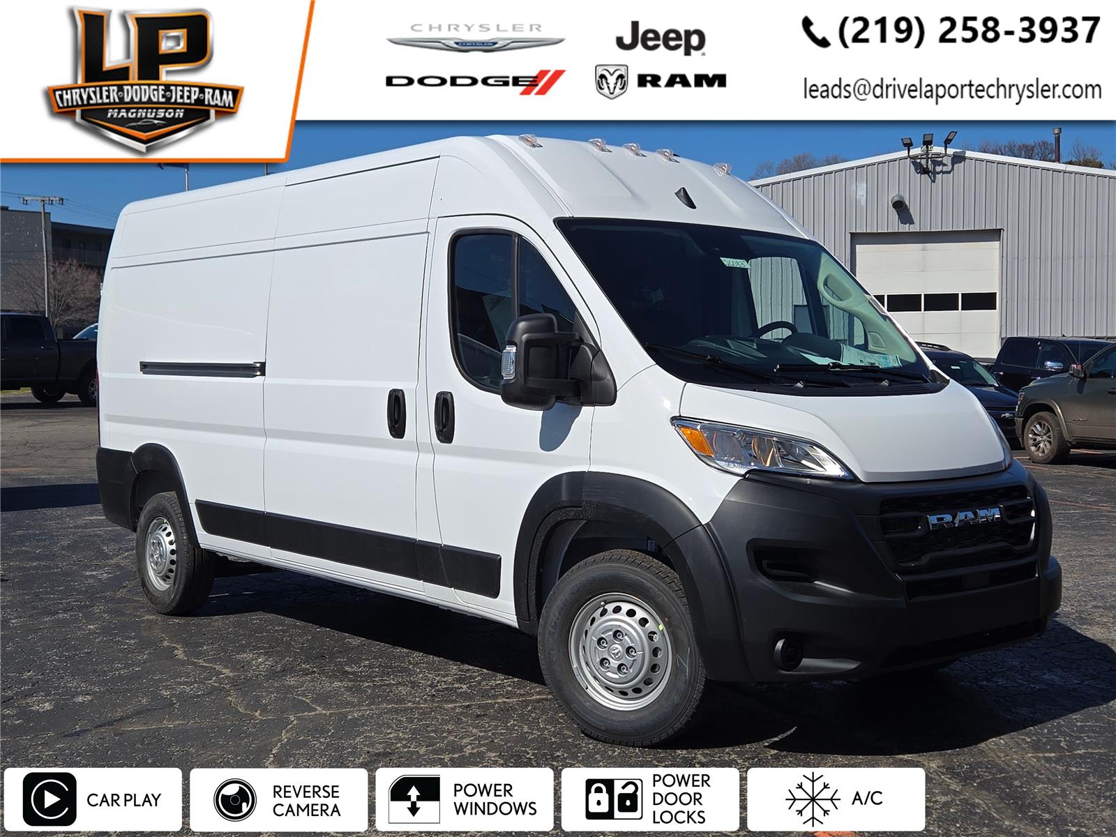 Bright White Clearcoat 2026 RAM ProMaster 2500 Tradesman 159 High Roof Cargo Van FWD Van Front-Wheel Drive Automatic