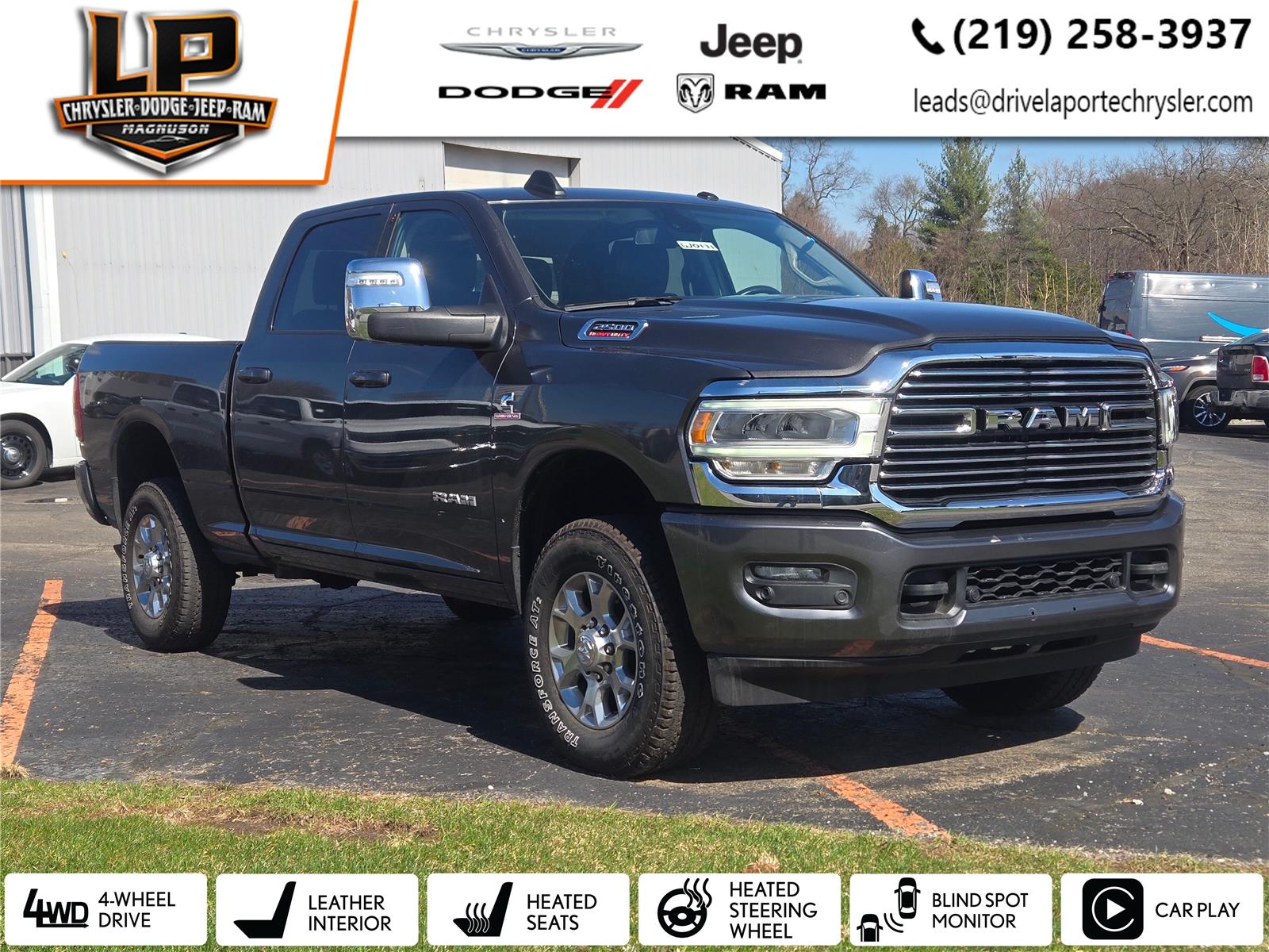 Gray (Granite Crystal Metallic Clearcoat) 2024 RAM 2500 Laramie Crew Cab 4WD Pickup Truck Four-Wheel Drive 6-Speed Automatic