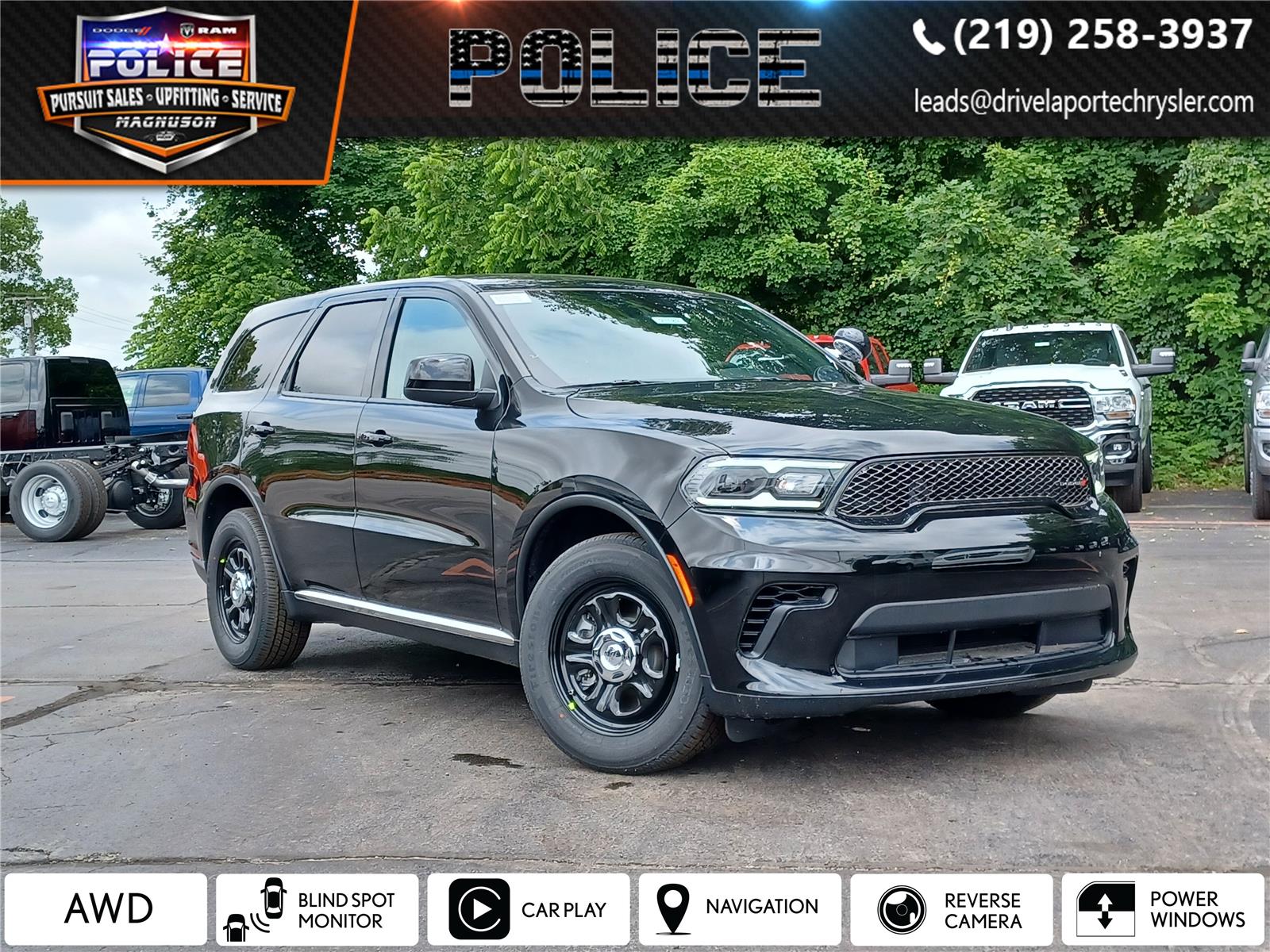 DB Black Clearcoat 2026 Dodge Durango Pursuit AWD SUV / Crossover All-Wheel Drive 8-Speed Automatic