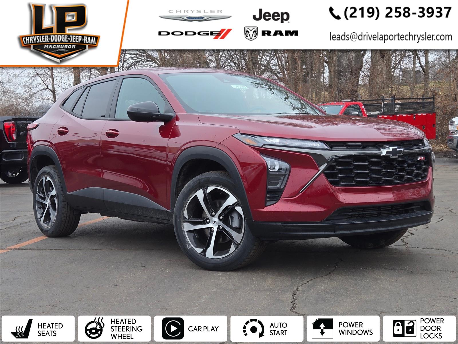 Red (Crimson Metallic) 2024 Chevrolet Trax RS with 1RS FWD SUV / Crossover Front-Wheel Drive 6-Speed Automatic