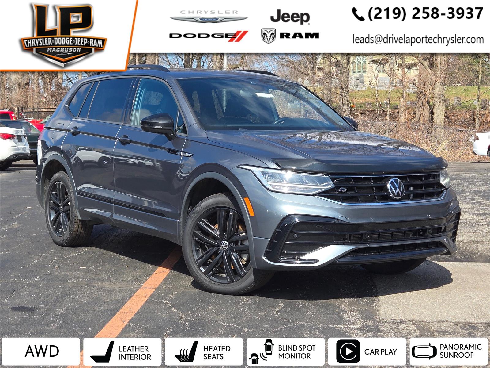 Platinum Gray Metallic 2022 Volkswagen Tiguan SE R-Line Black 4Motion SUV / Crossover All-Wheel Drive Automatic