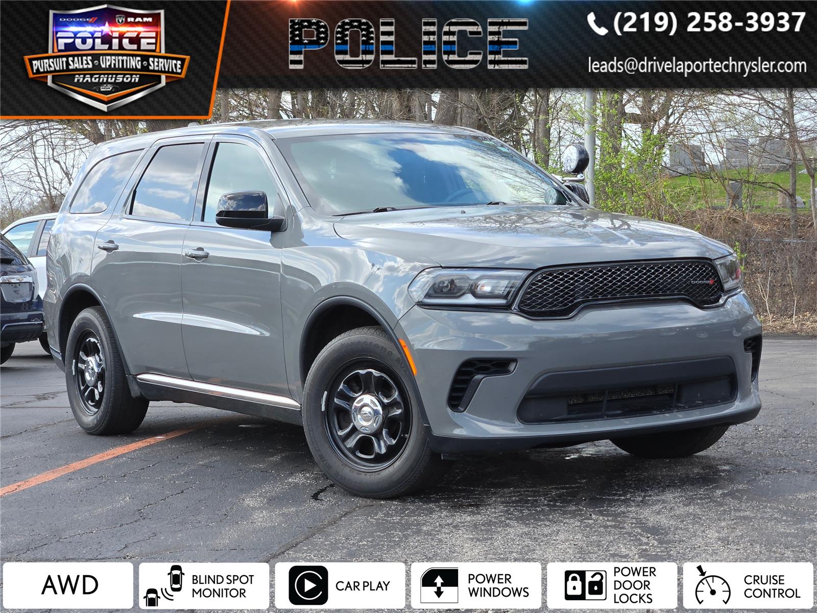 Destroyer Gray Clearcoat 2023 Dodge Durango Pursuit AWD SUV / Crossover All-Wheel Drive 8-Speed Automatic