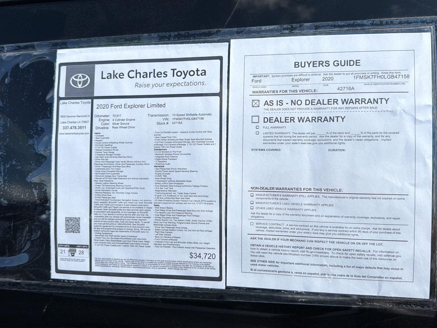 Used 2020 Ford Explorer SUV