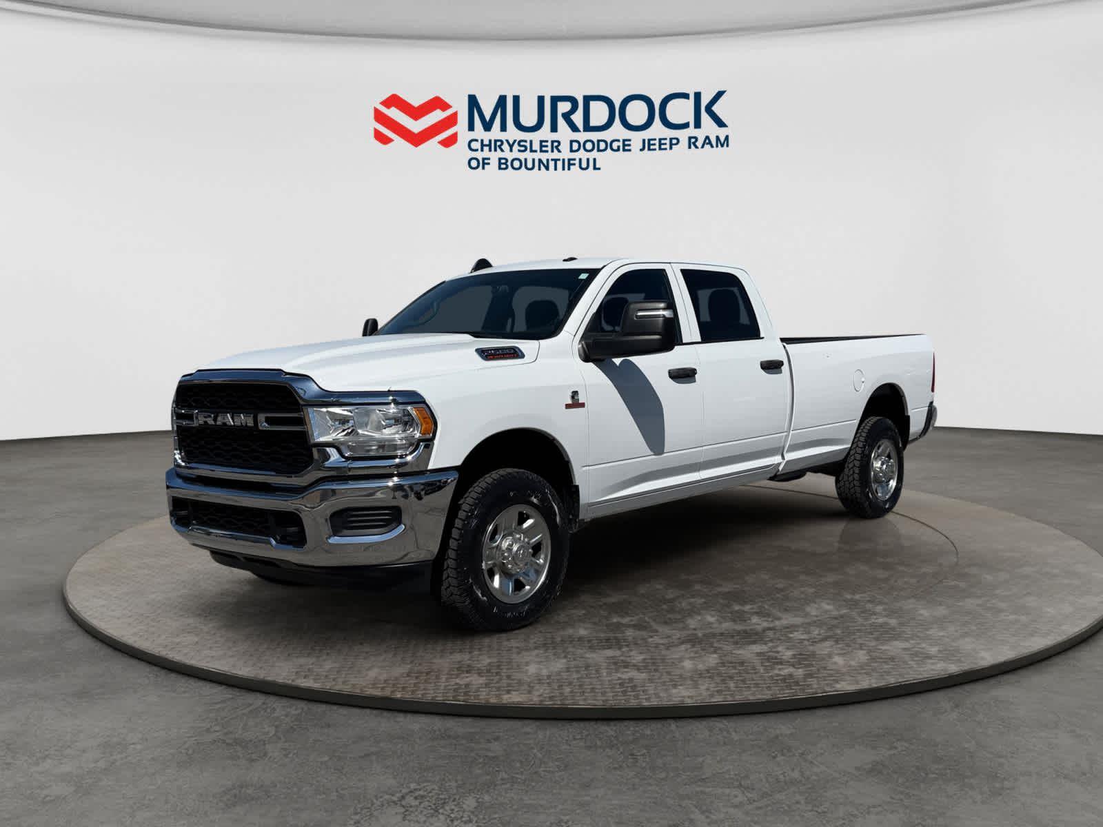 Bright White Clearcoat 2024 RAM 2500 Tradesman Crew Cab LB 4WD Pickup Truck Four-Wheel Drive 6-Speed Automatic