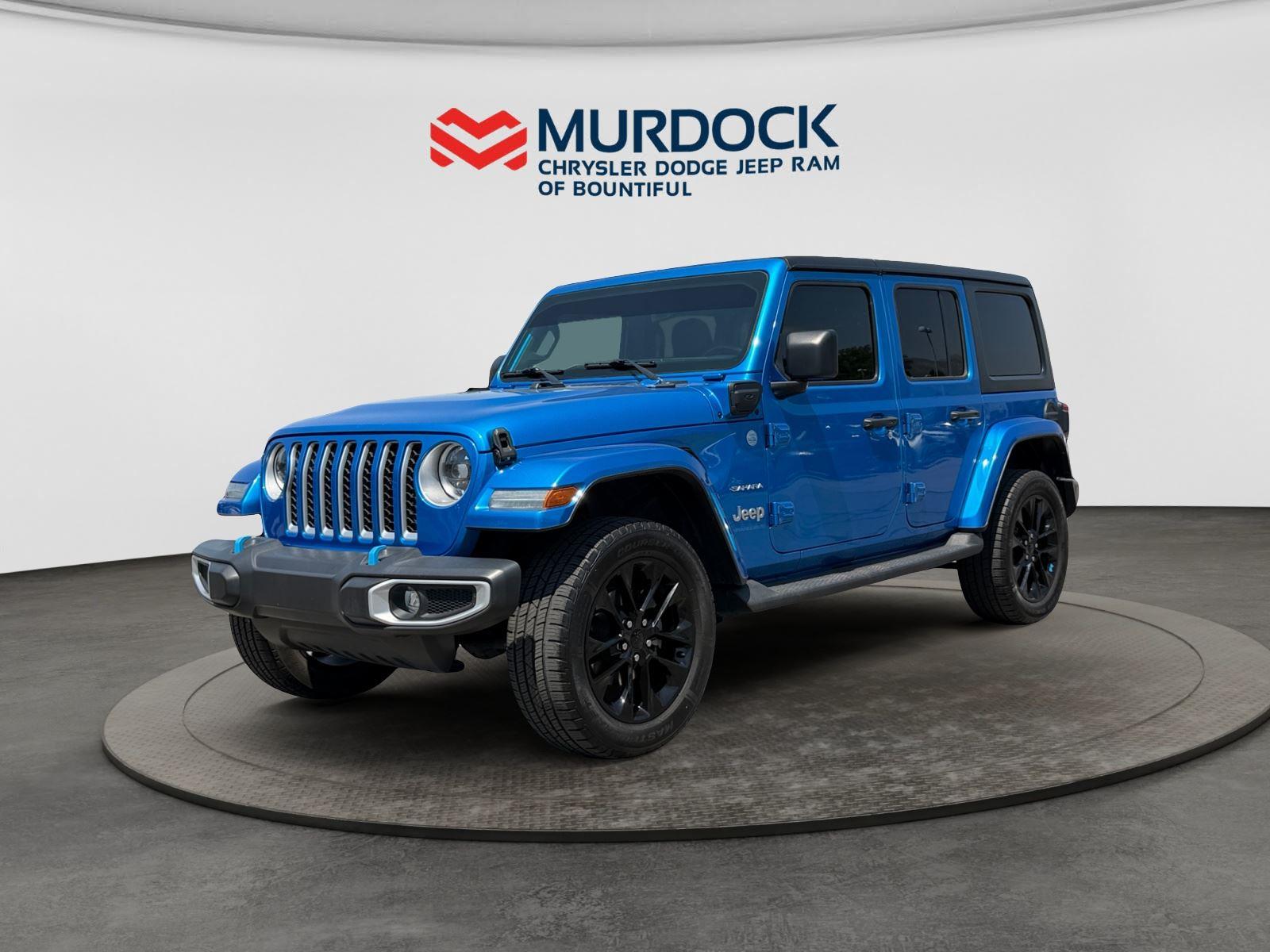 Hydro Blue Pearlcoat 2023 Jeep Wrangler 4xe SUV / Crossover Four-Wheel Drive 8-Speed Automatic