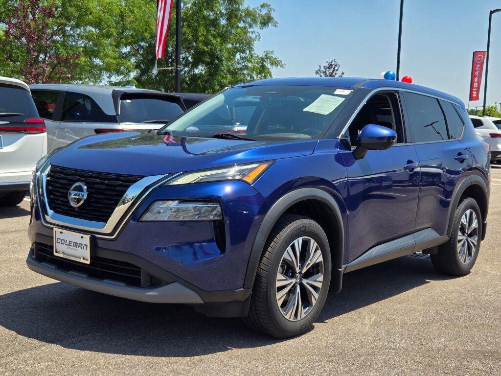 Caspian Blue Metallic 2021 Nissan Rogue SUV / Crossover All-Wheel Drive Continuously Variable Transmission