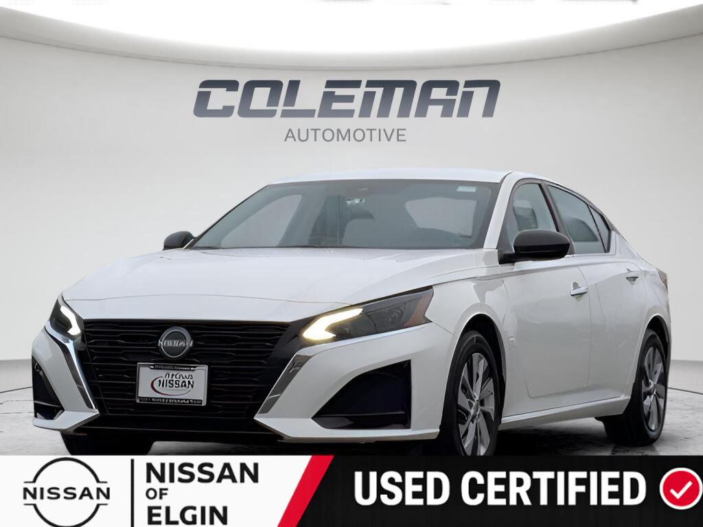 Glacier White 2025 Nissan Altima Sedan Front-Wheel Drive Continuously Variable Transmission