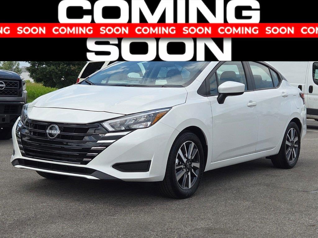 Aspen White Tricoat 2025 Nissan Versa Sedan Front-Wheel Drive Continuously Variable Transmission