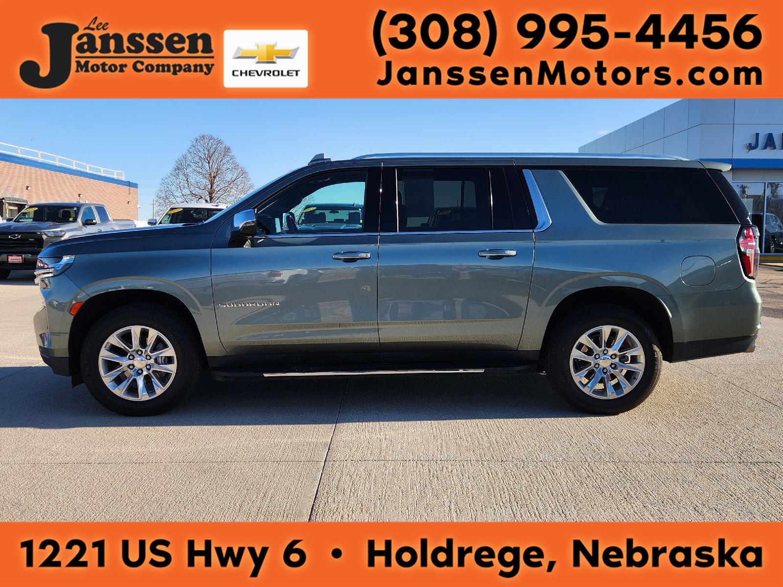 Silver Sage Metallic 2023 Chevrolet Suburban Premier 4WD SUV / Crossover Four-Wheel Drive Automatic