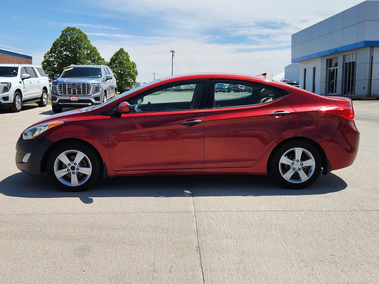 Red Allure 2012 Hyundai Elantra GLS FWD Sedan Front-Wheel Drive Automatic
