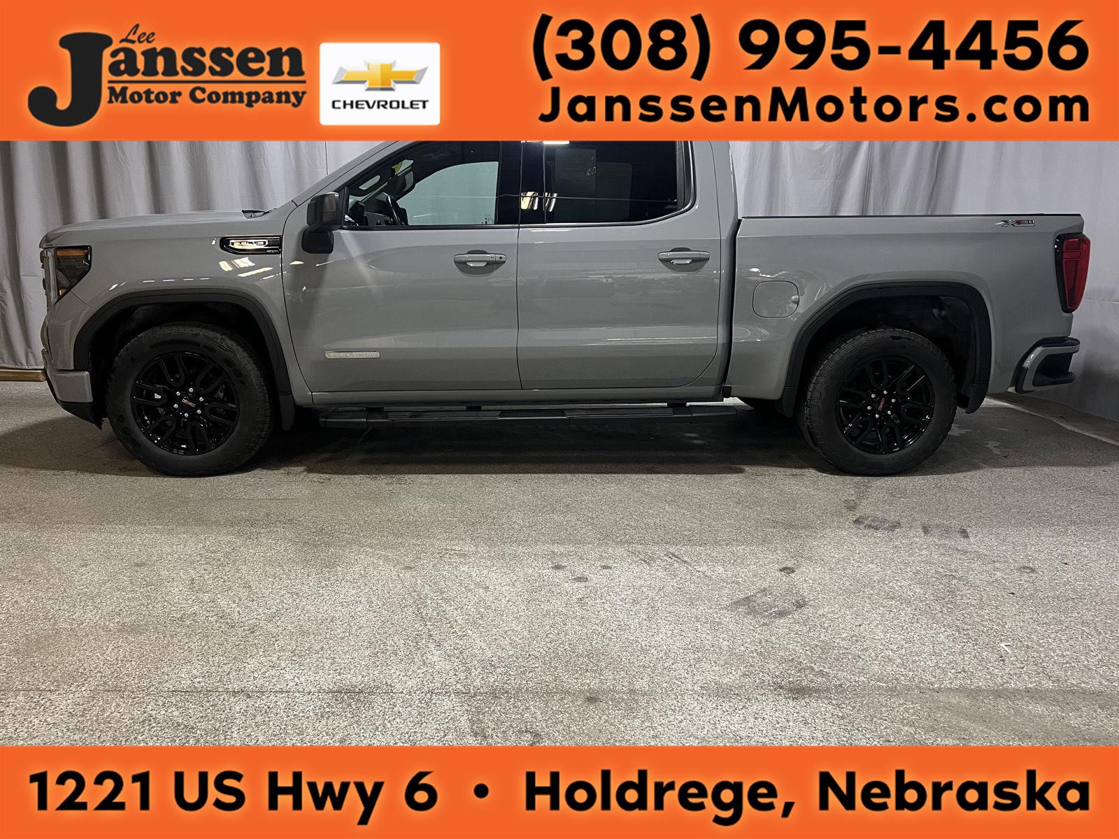 Gray (Thunderstorm Grey) 2024 GMC Sierra 1500 Pickup Truck Four-Wheel Drive 8-Speed Automatic