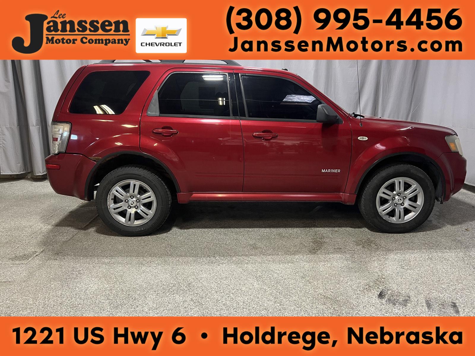 Vivid Red Clearcoat Metallic 2008 Mercury Mariner SUV / Crossover All-Wheel Drive 4-Speed Automatic Overdrive